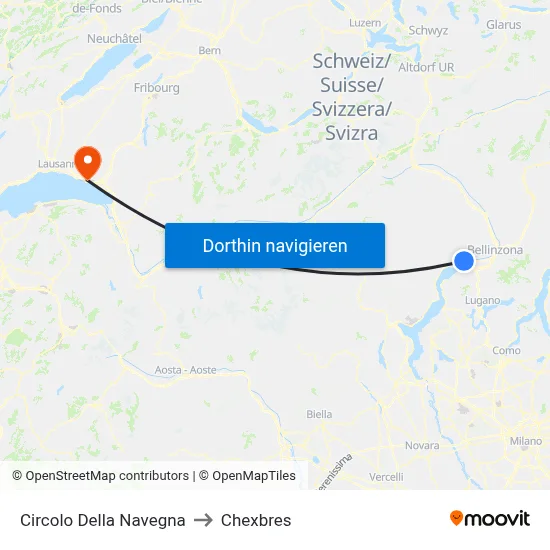 Circolo Della Navegna to Chexbres map