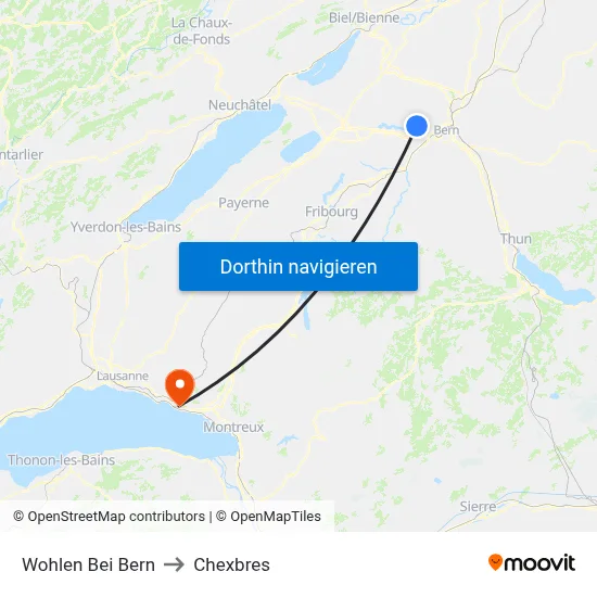 Wohlen Bei Bern to Chexbres map