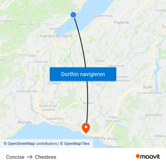 Concise to Chexbres map