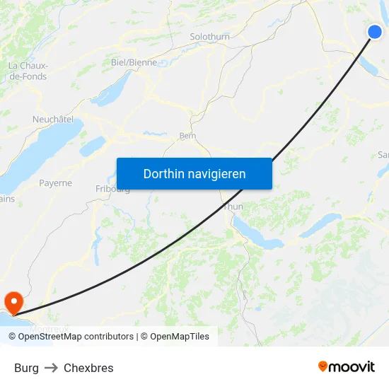 Burg to Chexbres map