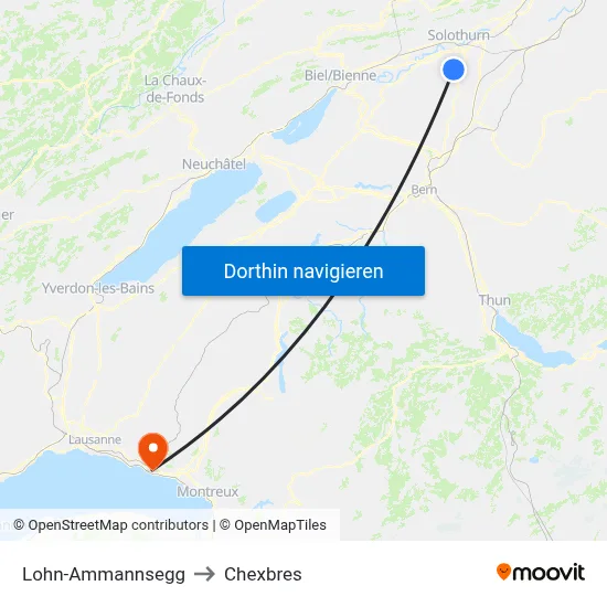 Lohn-Ammannsegg to Chexbres map