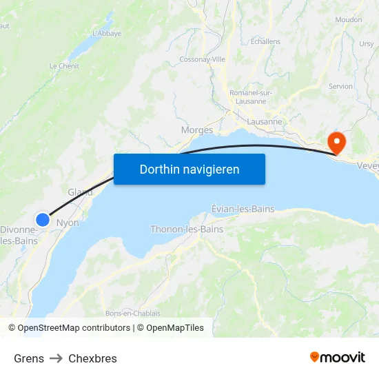 Grens to Chexbres map