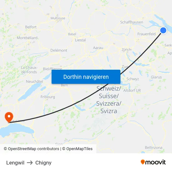 Lengwil to Chigny map
