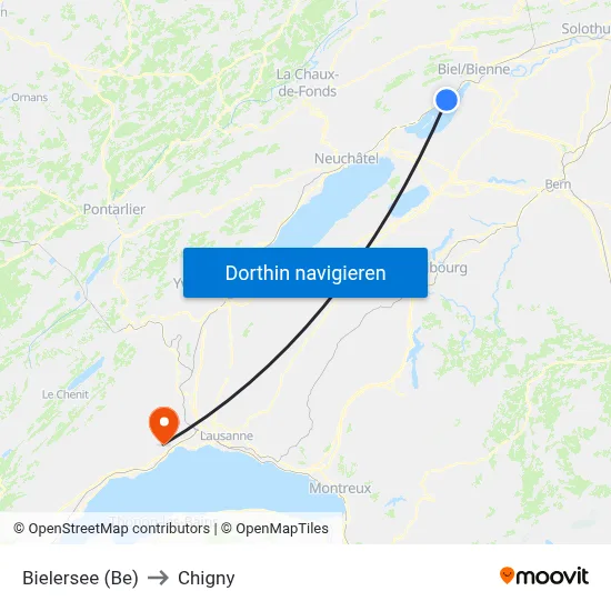Bielersee (Be) to Chigny map