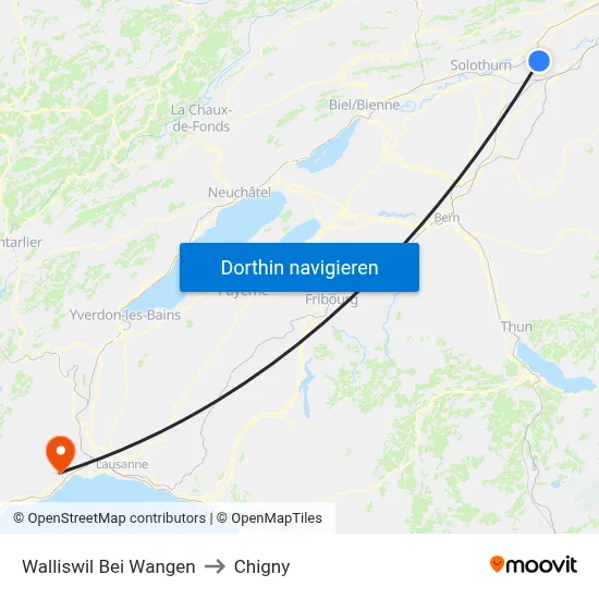 Walliswil Bei Wangen to Chigny map