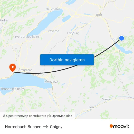 Horrenbach-Buchen to Chigny map