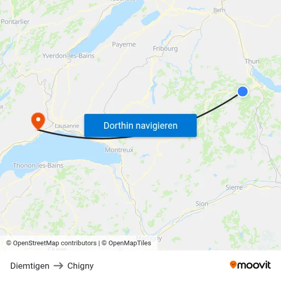 Diemtigen to Chigny map