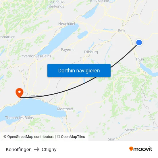 Konolfingen to Chigny map