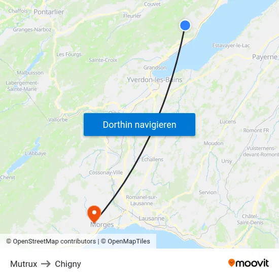 Mutrux to Chigny map