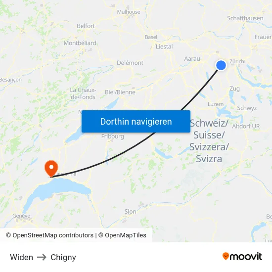 Widen to Chigny map