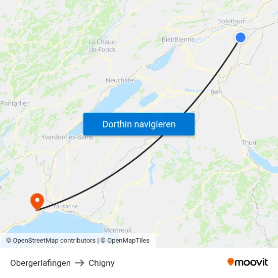 Obergerlafingen to Chigny map