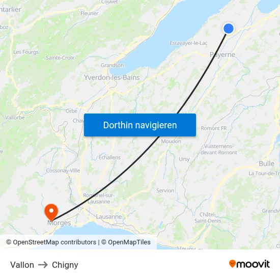 Vallon to Chigny map
