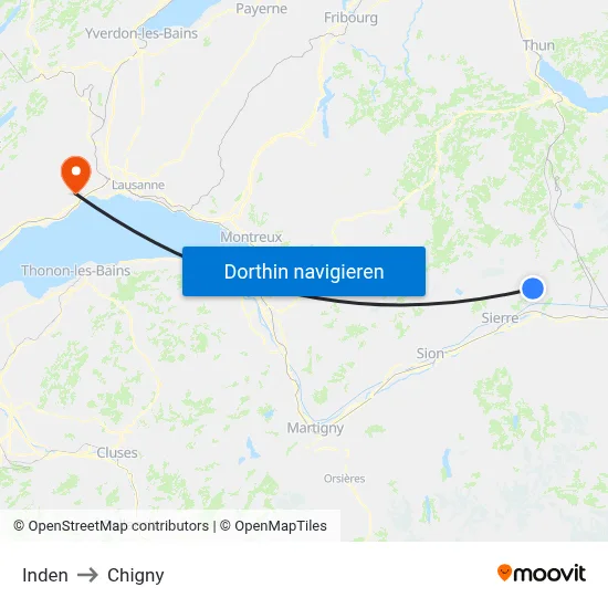 Inden to Chigny map