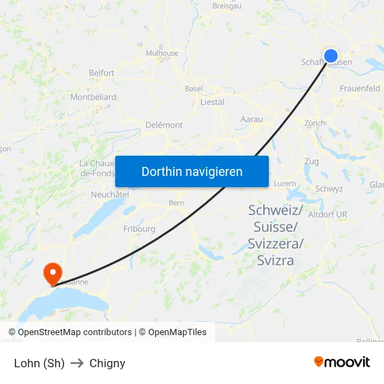 Lohn (Sh) to Chigny map