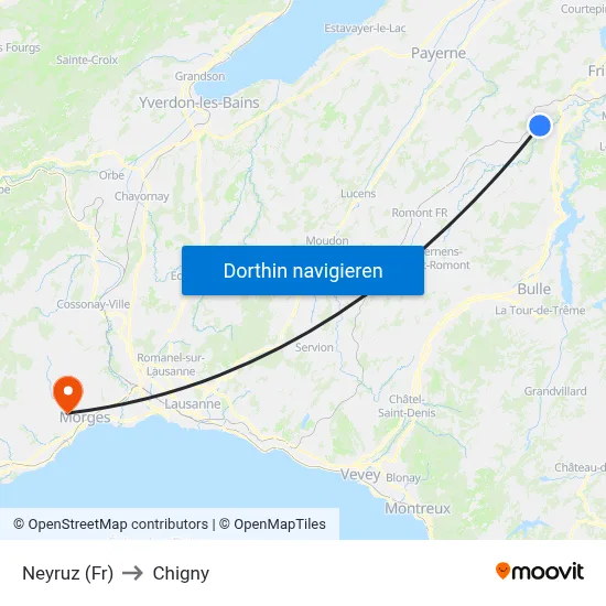 Neyruz (Fr) to Chigny map