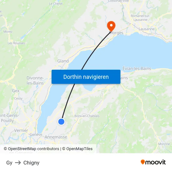 Gy to Chigny map