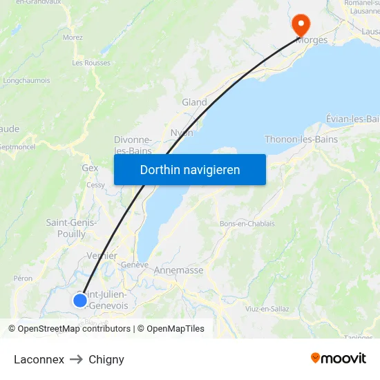 Laconnex to Chigny map
