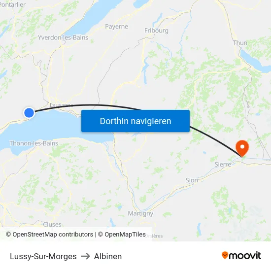 Lussy-Sur-Morges to Albinen map
