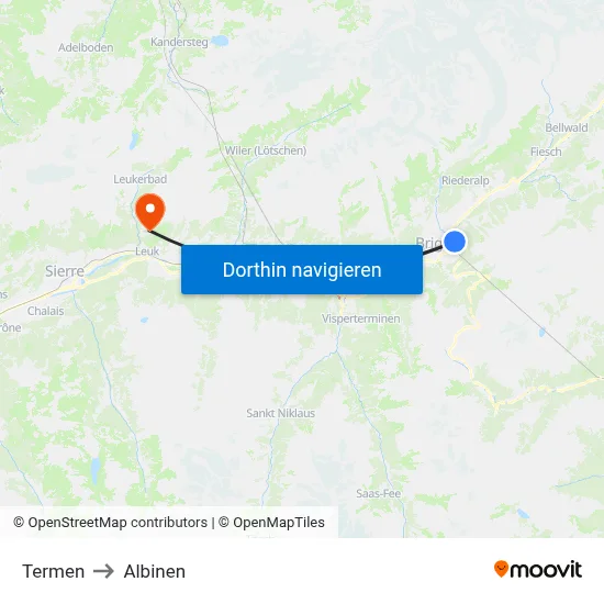Termen to Albinen map