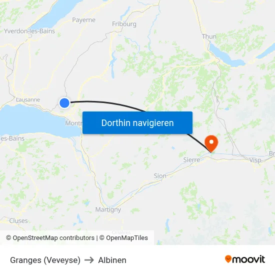 Granges (Veveyse) to Albinen map