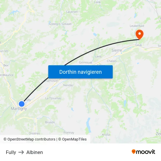 Fully to Albinen map