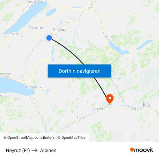 Neyruz (Fr) to Albinen map