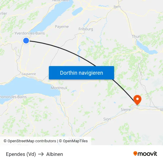 Ependes (Vd) to Albinen map