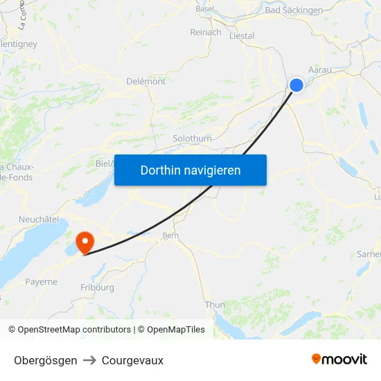 Obergösgen to Courgevaux map