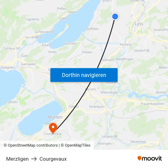 Merzligen to Courgevaux map