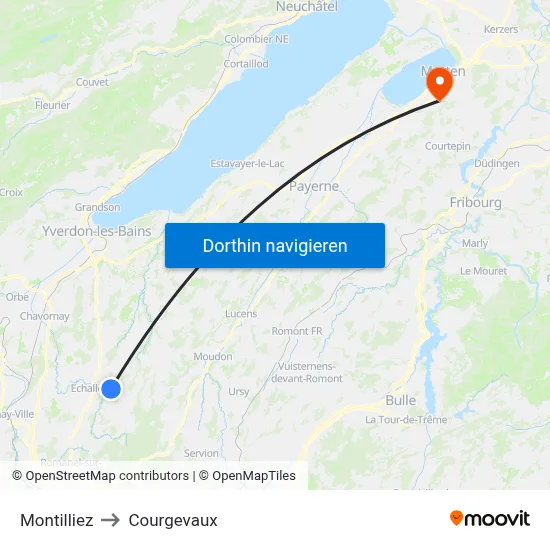 Montilliez to Courgevaux map