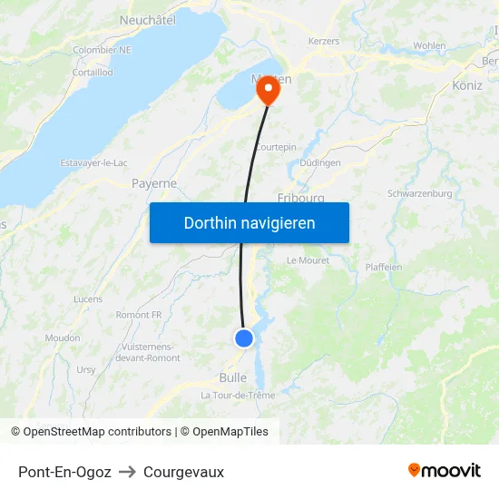 Pont-En-Ogoz to Courgevaux map