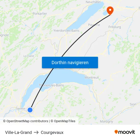 Ville-La-Grand to Courgevaux map