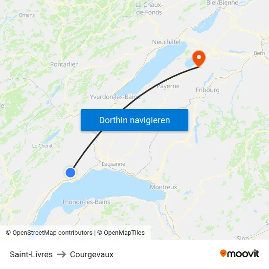 Saint-Livres to Courgevaux map