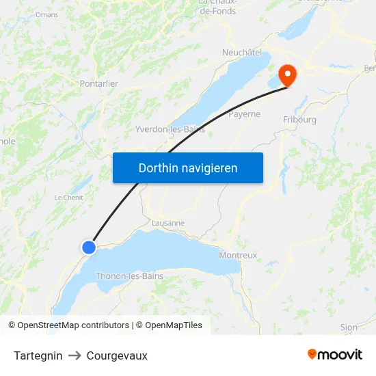 Tartegnin to Courgevaux map