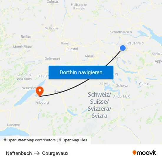 Neftenbach to Courgevaux map