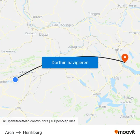 Arch to Herrliberg map