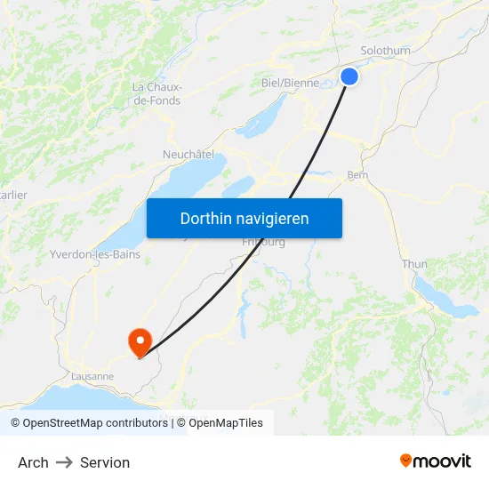 Arch to Servion map