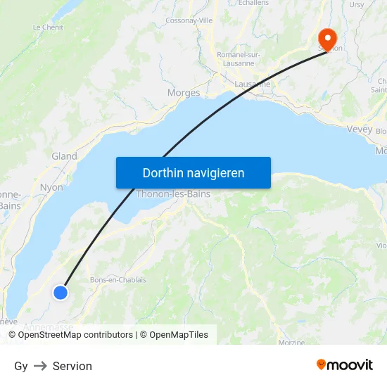 Gy to Servion map