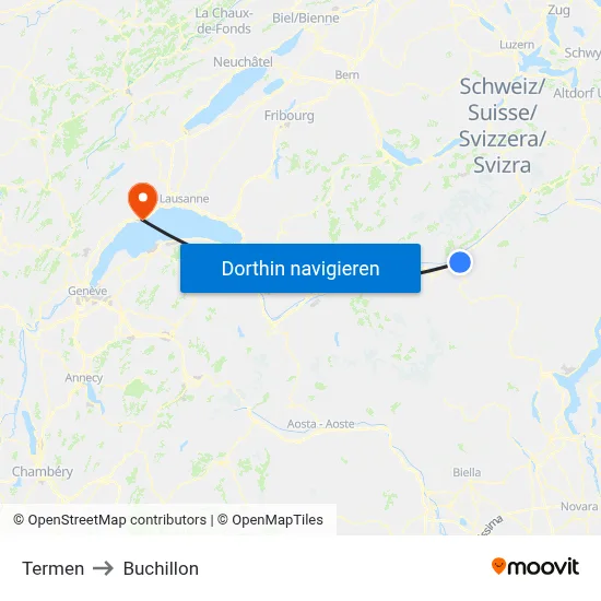 Termen to Buchillon map