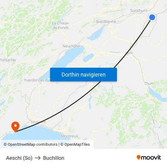 Aeschi (So) to Buchillon map