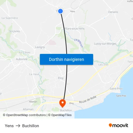 Yens to Buchillon map