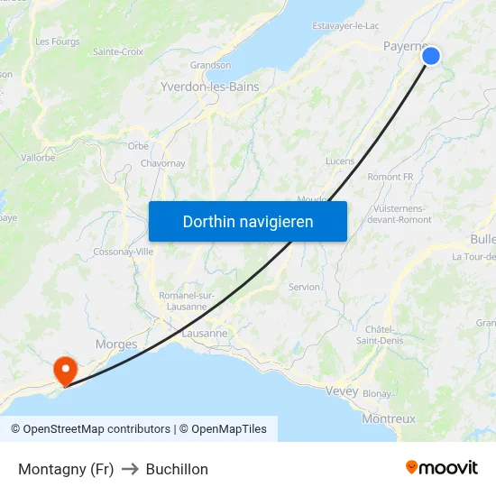 Montagny (Fr) to Buchillon map