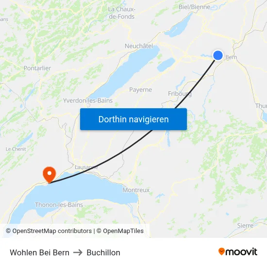 Wohlen Bei Bern to Buchillon map