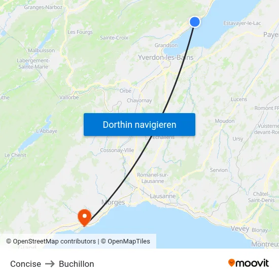 Concise to Buchillon map