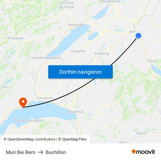 Muri Bei Bern to Buchillon map