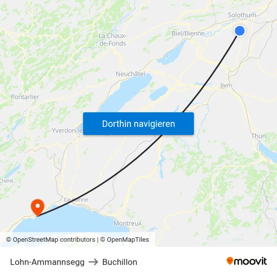 Lohn-Ammannsegg to Buchillon map