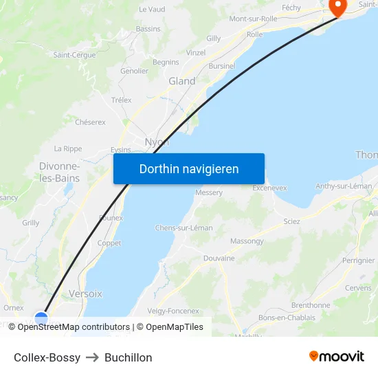Collex-Bossy to Buchillon map