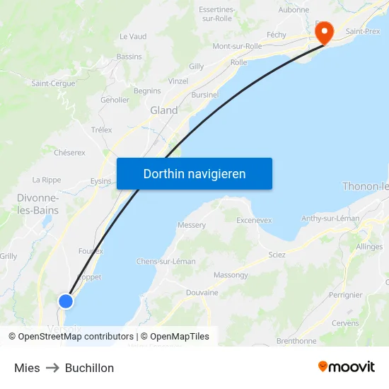 Mies to Buchillon map
