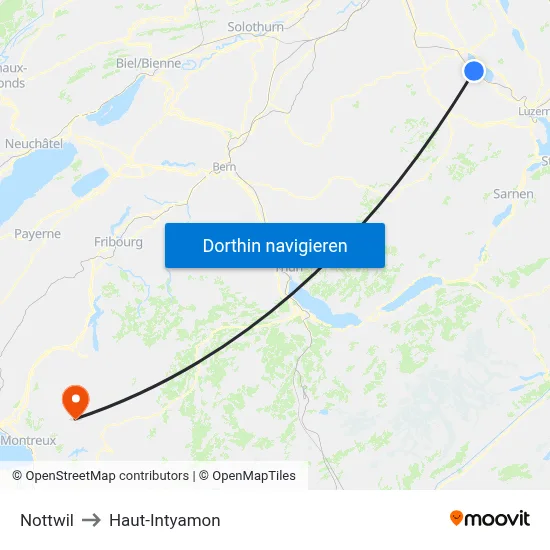 Nottwil to Haut-Intyamon map