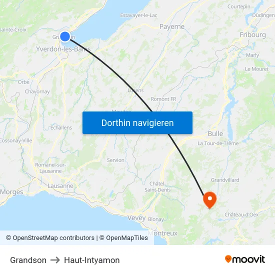 Grandson to Haut-Intyamon map